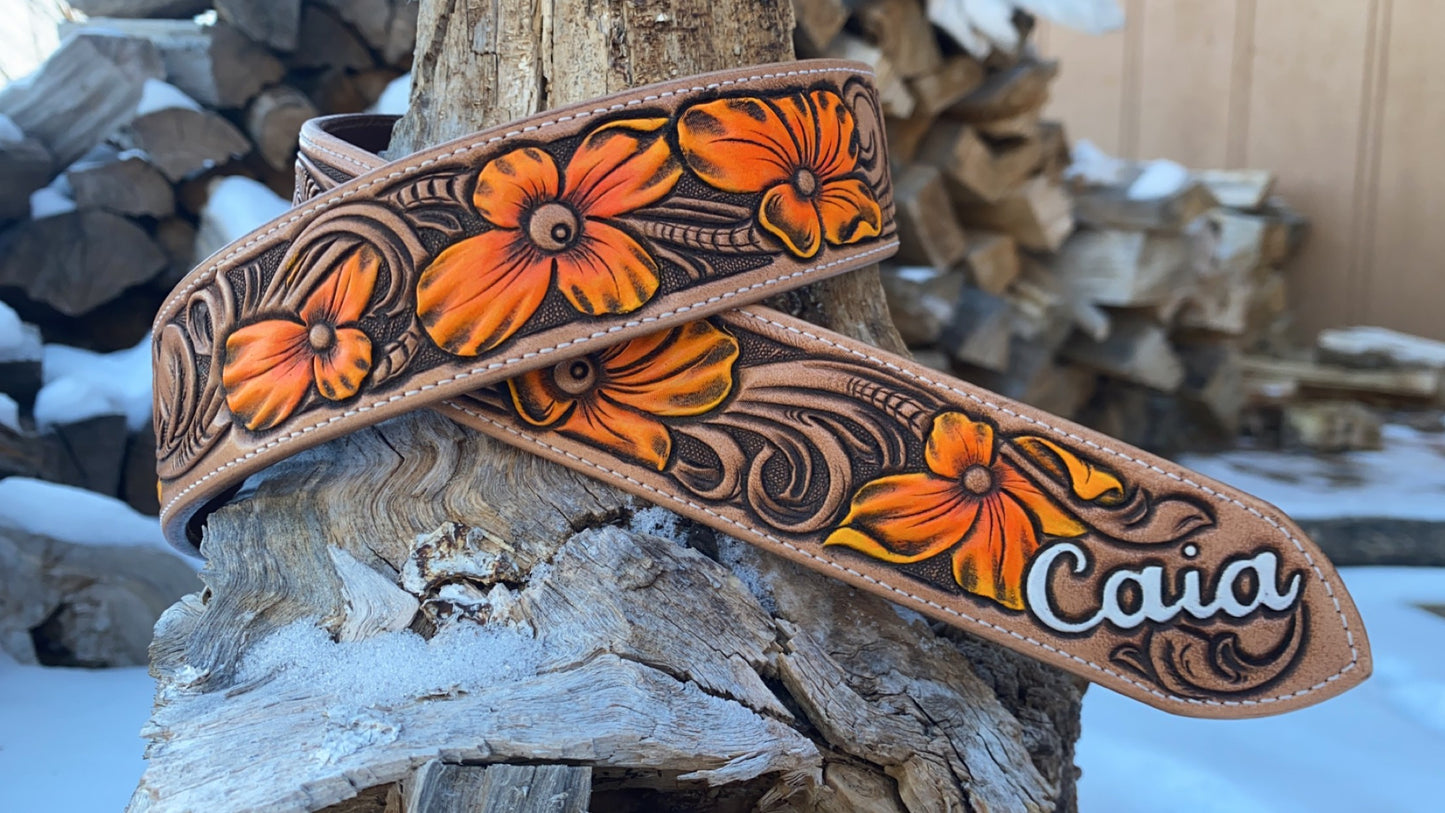 Floral Carve Belt