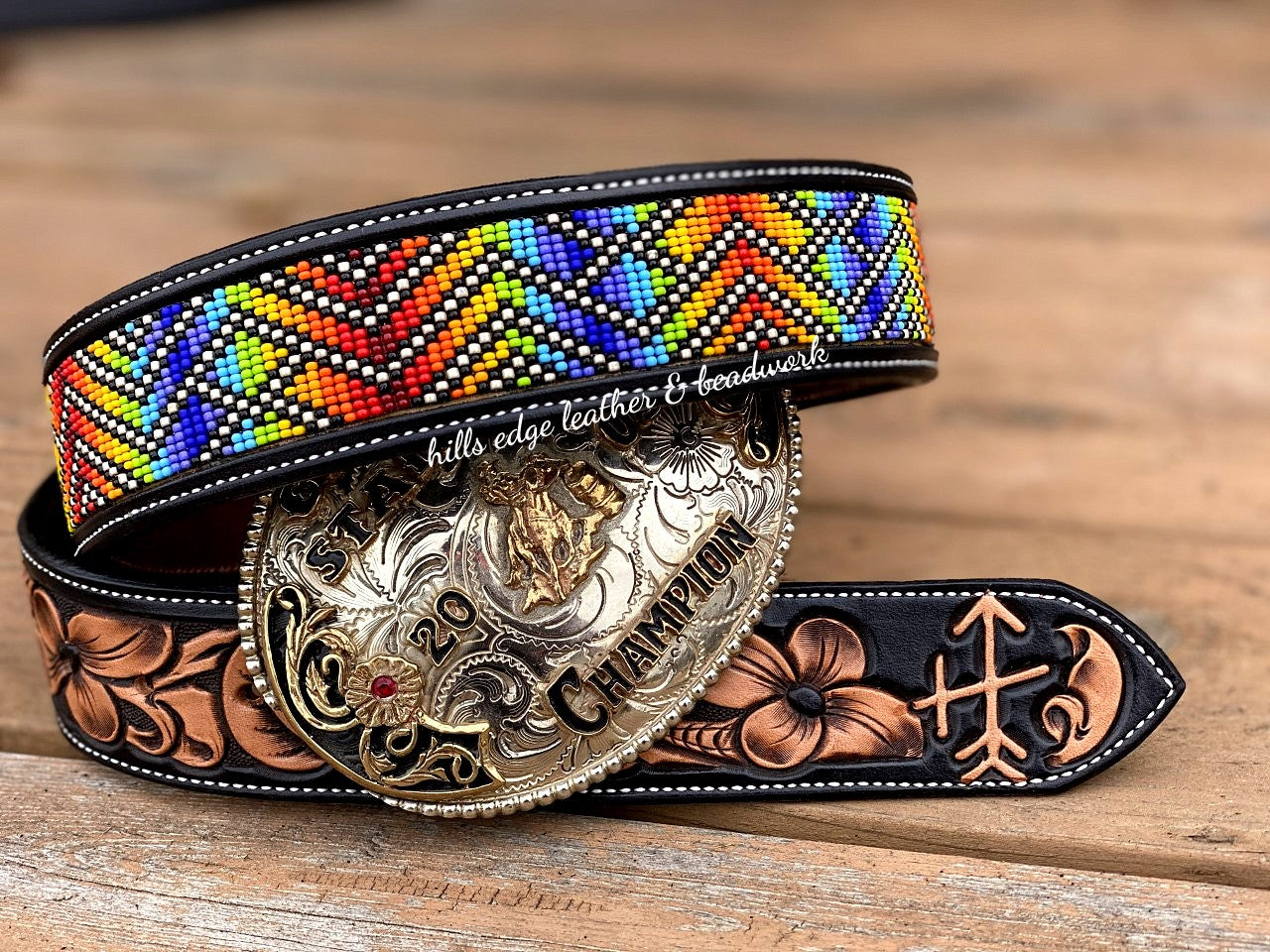 Beaded Inlaid Belt
