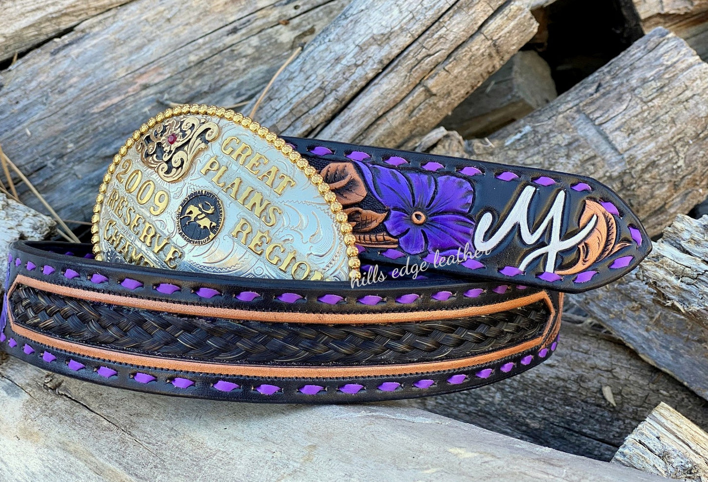 Horse Hair Floral Belt