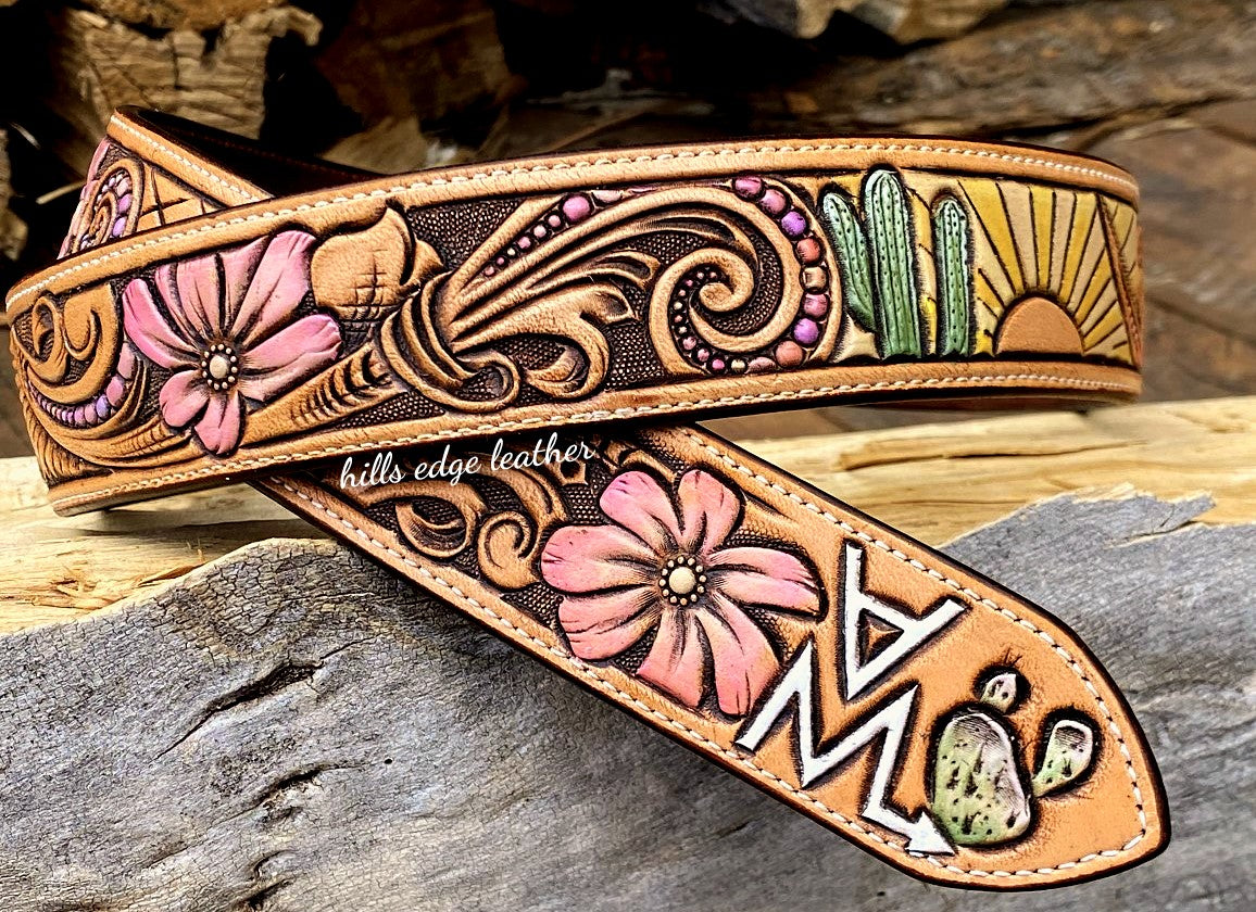 Floral Carved Belt