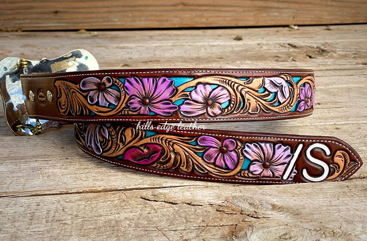 Floral Carved Belts