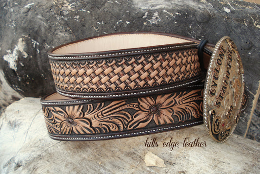 Floral/Geometric Combo Belt