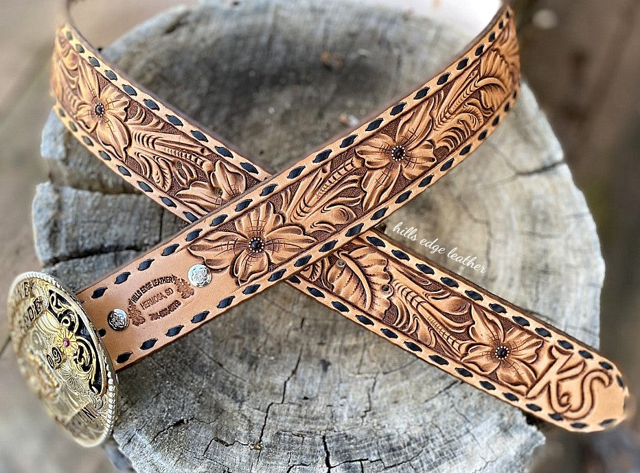 Floral Carved Belt