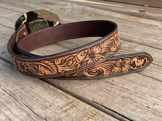 Floral Carved Belt