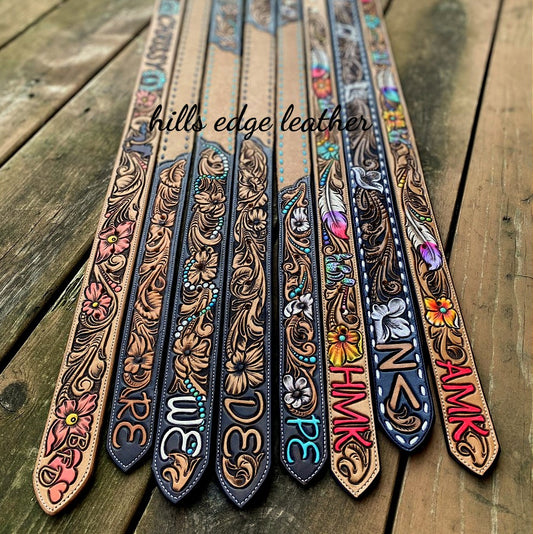 Floral Carved Belts