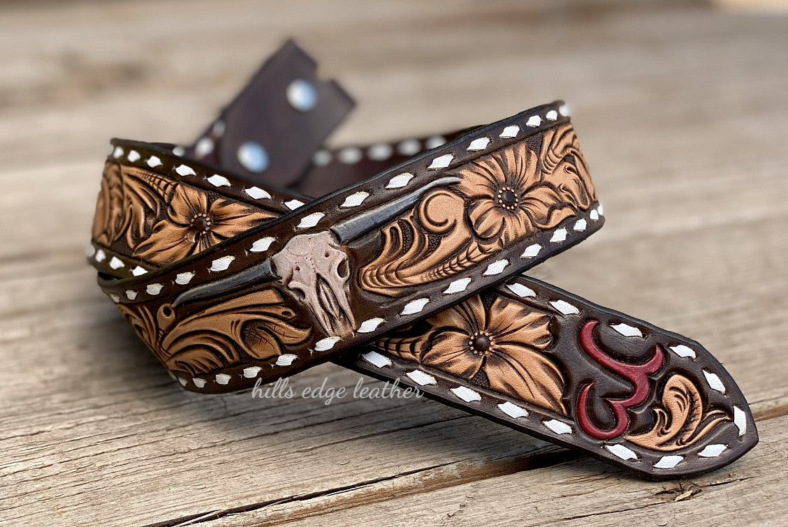Floral Carved Belt