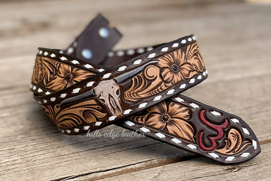 Floral Carved Belt