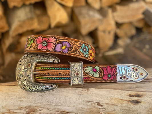 Floral Carved Belt