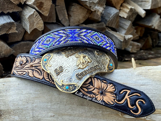 Beaded Inlaid Belt