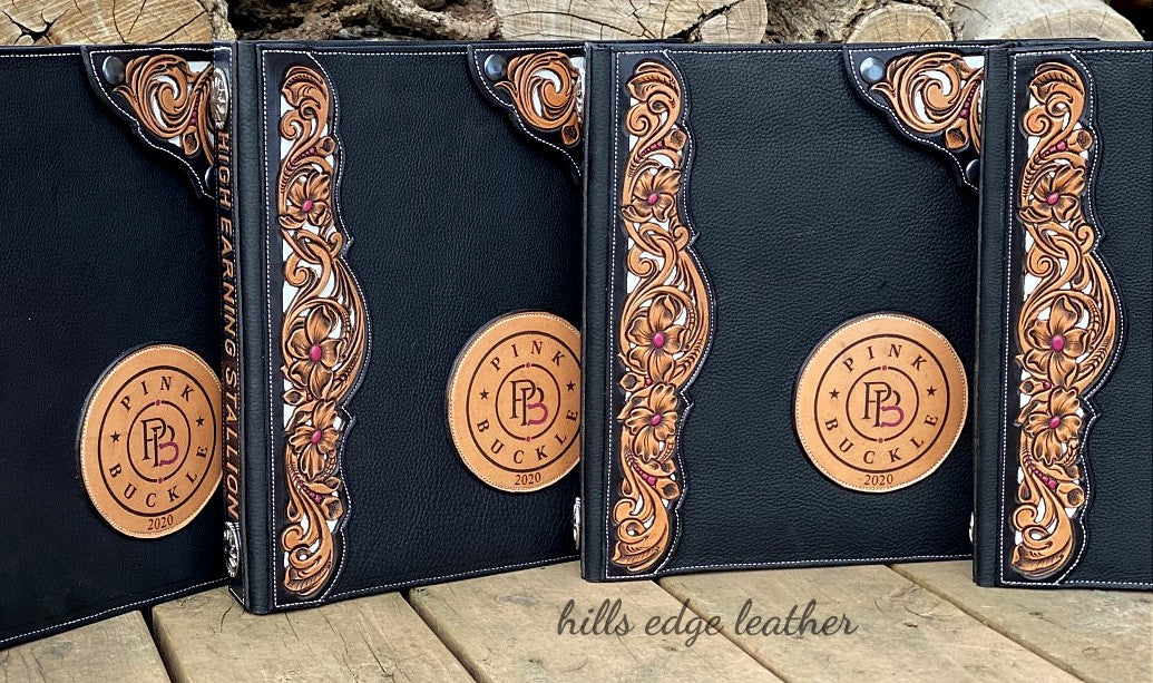 Pink Buckle Horse Paper Binder