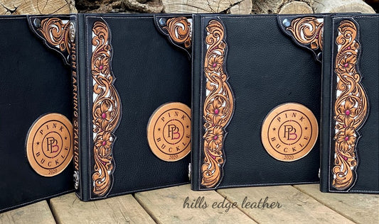 Pink Buckle Horse Paper Binder