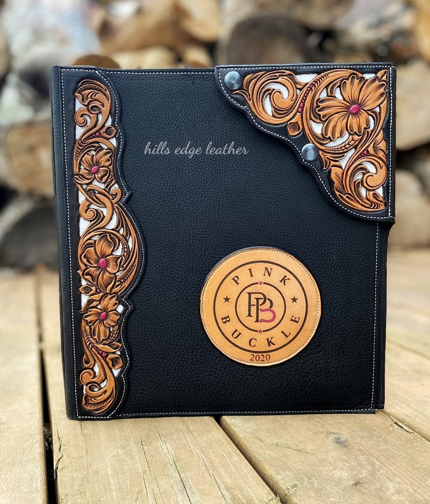 Pink Buckle Horse Paper Binder