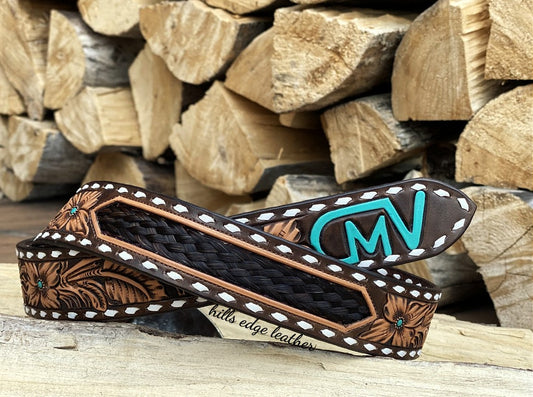 Horse Hair Floral Belt