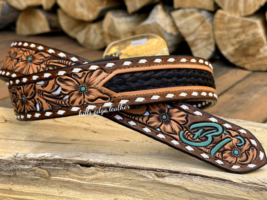 Horse Hair Floral Belt